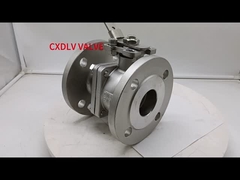 Válvula de bolas de flanco con palanca de mango bloqueable