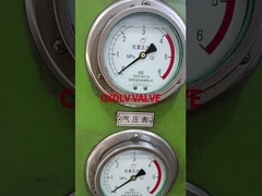 Prueba de presión de la válvula de bola de la oblea de acero inoxidable con tallo desnudo PN16