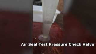 Presión de prueba del sello de aire