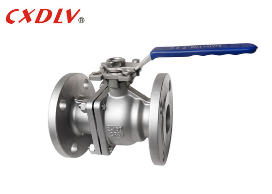 Válvula de bola de acero inoxidable con extremo de brida de 150 lb con almohadilla de montaje
