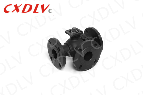 Válvula de bola de tres vías PN16 con PTFE Seaat