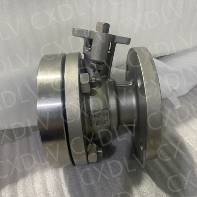 Válvula de bolas con flanco en el fondo del tanque de acero inoxidable con cambio de diámetro para el control de fluidos industriales