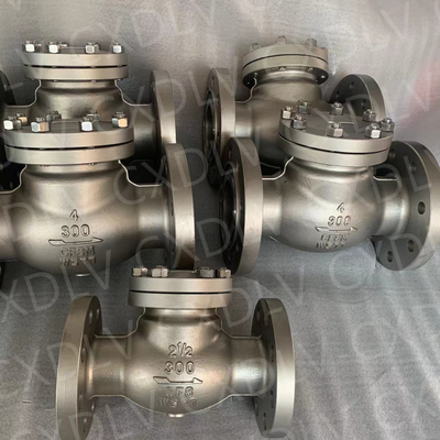 Válvula de retención de acero inoxidable con conexión de extremo bridado, presión de 150LB, para plantas de procesamiento químico