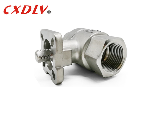 Válvula de bola roscada de 1 pulgada con conexión NPT hidráulica CF8M 1000wog con brida superior ISO5211