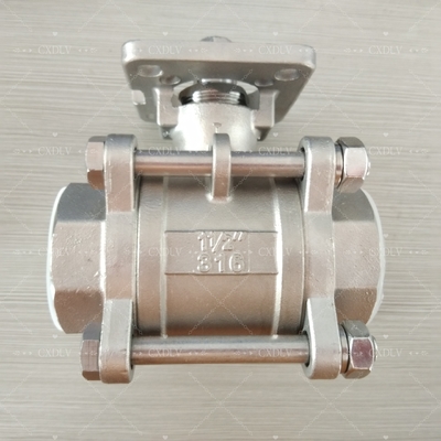 Válvula eléctrica/neumática de bolas roscadas de acero inoxidable/acero al carbono