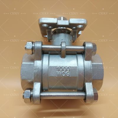 Válvula de bola roscada de acero inoxidable eléctrica/neumática - Conexión NPT, válvula de bola de 2 piezas