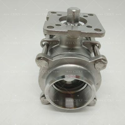 Válvula de bola roscada de acero inoxidable eléctrica/neumática - Conexión NPT, válvula de bola de 2 piezas