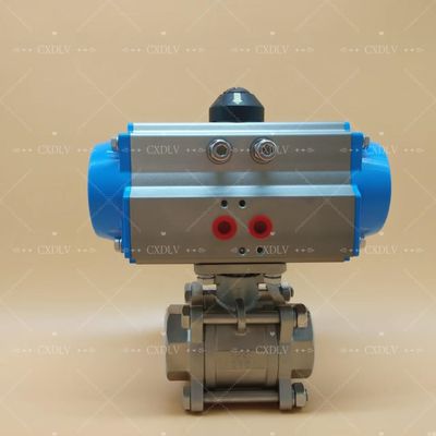 Válvula de bola roscada de acero inoxidable eléctrica/neumática - Conexión NPT, válvula de bola de 2 piezas