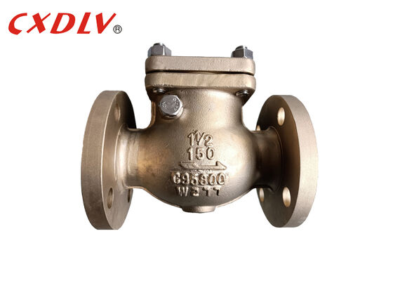 Robusta válvula de retención con bridas de acero inoxidable 304 horizontal de 6 pulgadas adecuada para uso industrial evitando golpes de ariete y asegurando el funcionamiento de la bomba