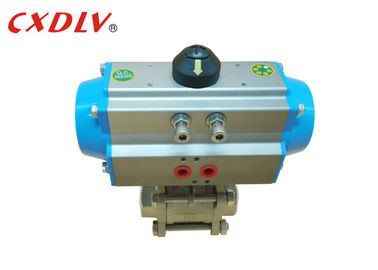 DN15 - DN100 acero inoxidable actuado neumático CF8M de la vávula de bola del hilo BSPT
