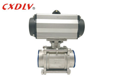 Vávula de bola industrial actuada rotatoria de acero inoxidable de las válvulas neumáticas 1000WOG