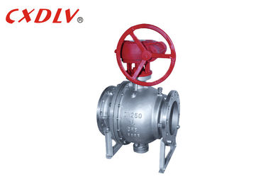Válvula de bola de acero inoxidable con montaje de trunnion para un par operativo bajo