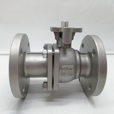 DN50 PN16 válvula de bolas de flanco CF8M de acero inoxidable oxígeno degradado limpio de perforación completa bola flotante para servicio sin aceite