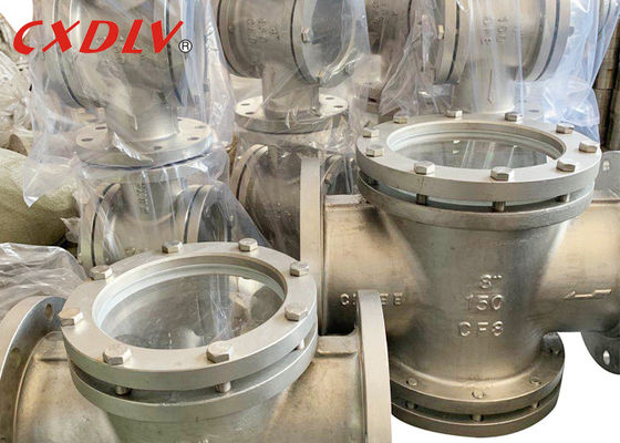 Vidrio de vista de acero inoxidable recto redondo de CF8M WCB 150LB