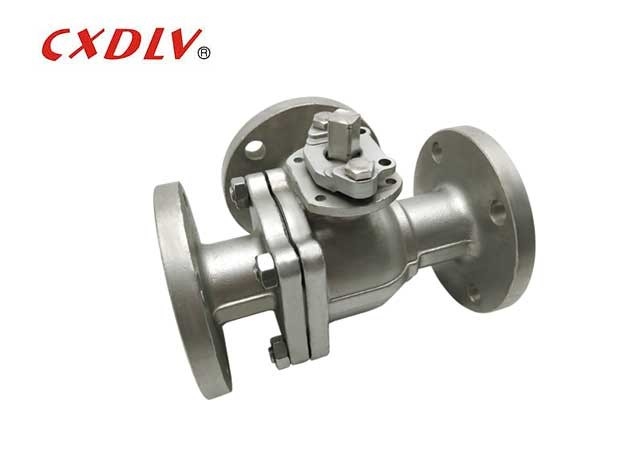 ANSI 150LB Plataforma baja de conexión de acero inoxidable tipo T 3 Way Ball Valve Flange