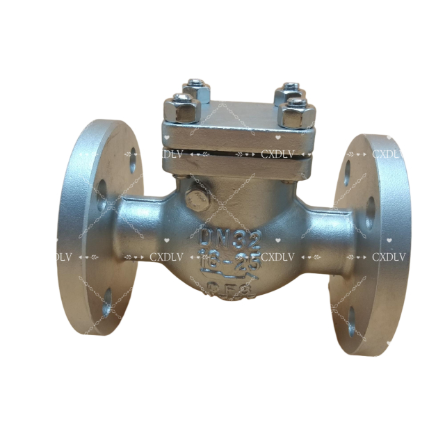 Válvula de retención de acero inoxidable con conexión de extremo bridado, presión de 150LB, para plantas de procesamiento químico
