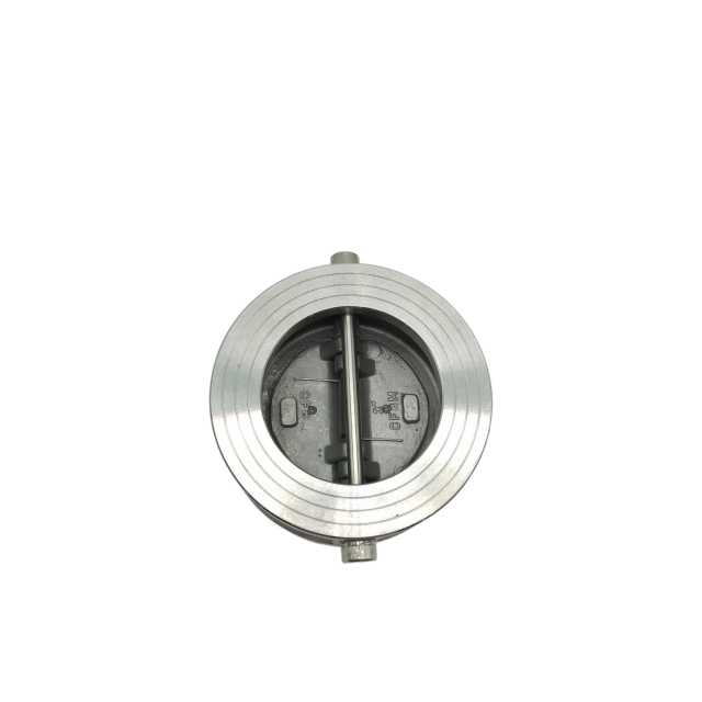 Válvula de verificación de doble placa de acero inoxidable con resistencia a altas temperaturas para aceite y gas de vapor de agua