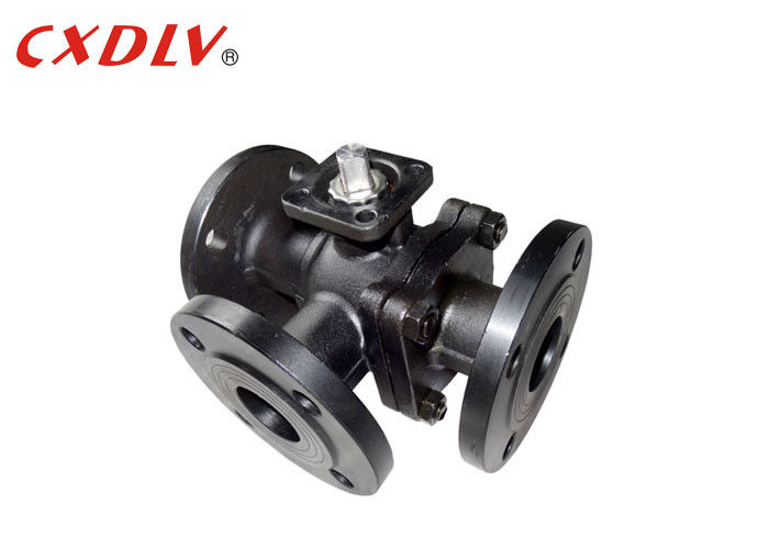 Válvula de bola de tres vías PN16 con PTFE Seaat
