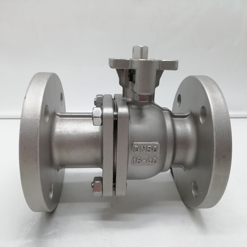 DN50 PN16 válvula de bolas de flanco CF8M de acero inoxidable oxígeno degradado limpio de perforación completa bola flotante para servicio sin aceite
