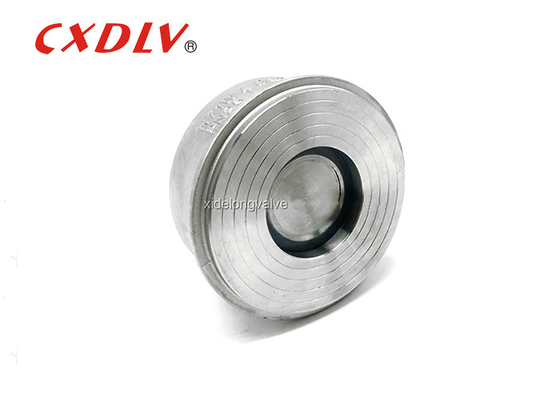 Válvula de verificación de la oblea doble sin retorno de acero inoxidable 304ANSI 150LB