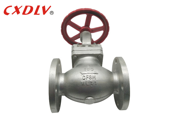 Clase API 150LB de acero inoxidable CF8M válvula de globo de brida 8 pulgadas 12 pulgadas en forma de enchufe