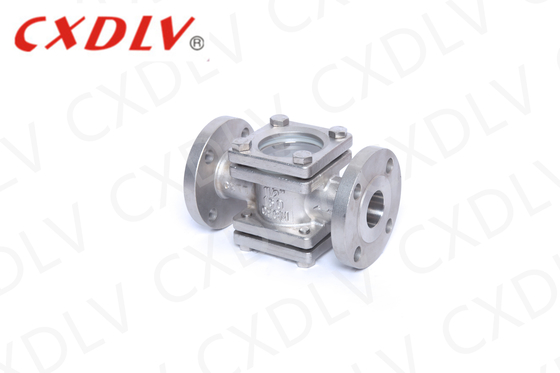 Vidrio de visión de doble brida en acero inoxidable CF8 para visualización de flujo de alta presión