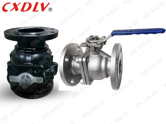 Válvula de bolas con brillo para uso industrial de petróleo con material de bolas CF8 y sello PPL