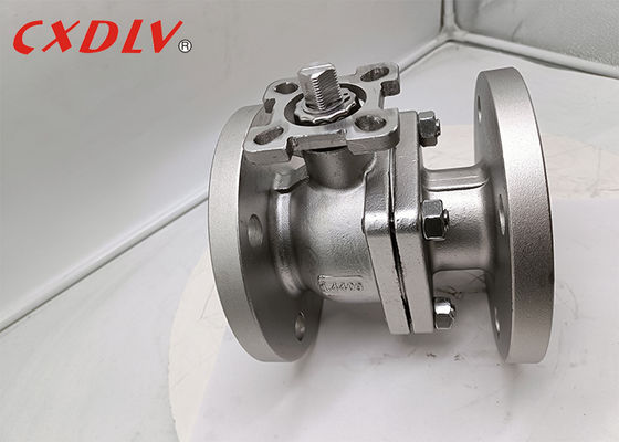 2PC válvula de bola 1.4409 cuerpo asiento PTFE tallo desnudo bola flotante DIN PN16