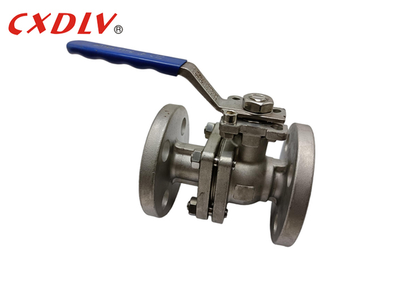 DIN PN16 SS válvula de bolas 2 piezas deslizantes puerto completo con ISO5211 TOP