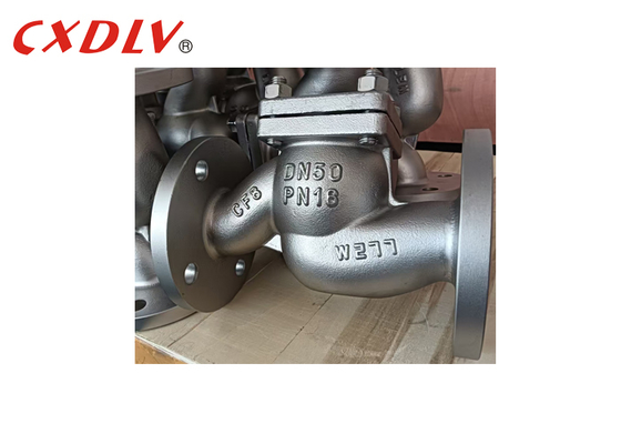 Válvula de retención DIN de elevación Acero Inoxidable DN50 PN16 Extremos Bridados Tipo