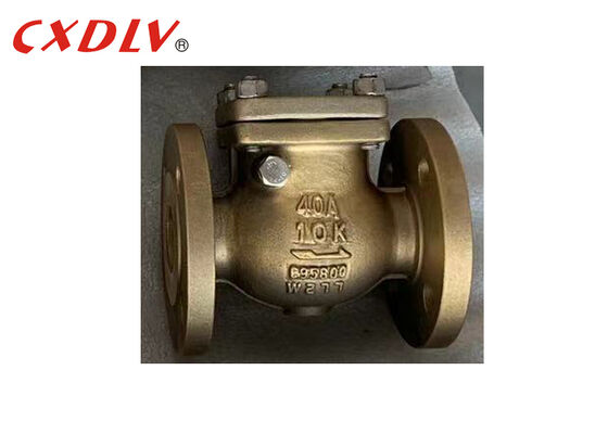 El aluminio de bronce C95800 extremos de la brida de un solo sentido de la válvula de control de oscilación JIS10K para la marina