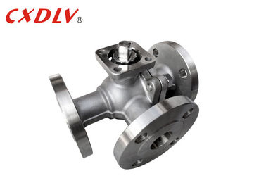 Postizo de montaje directo del acero inoxidable de la vávula de bola de 3 maneras para la automatización de los actuadores del motor