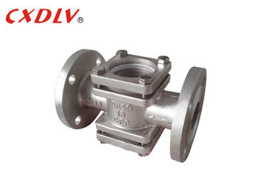 150LB RF Válvula de vidrio de visión con flanco Indicador de flujo con ventana de vidrio doble